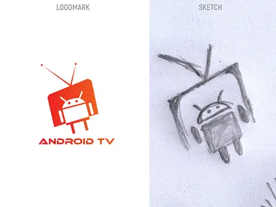 Android TV Modern Sketch Logo Design (unused) android app icon branding business logo business logos corporate logo creative branding creative logo gradient logo graphicdesign illustration logo logodesign logomaker logotypes modern logo sketch technology logo typography vector