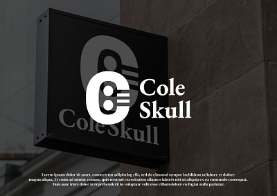 Cole skull logo branding cole flat icon logo minimal minimalism skull skull logo typography vector website