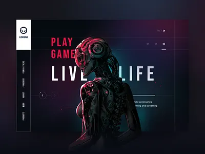 Design concept for Lorgar company. Site for gaming accessories. concept design gaming ui ux web website