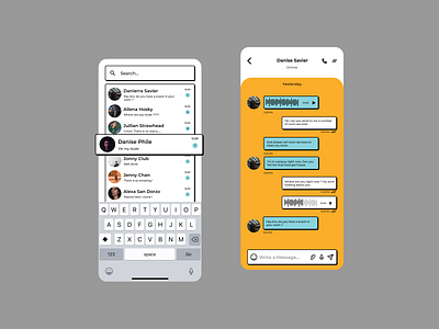 Chat App app design ui