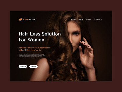 Hair loss Solution landing page brand design brand identity branding branding design design graphic design hair logo design modern typography ui ux vector