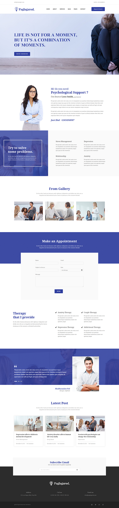 Paglagarod Psychology Counseling WordPress Theme counseling counselor health healthcare lunatic asylum medical mental psychiatrist psycho care psychological practice psychological treatment psychologist wordpress psychology wordpress therapist