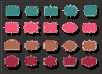 Frame, sticker, price tag, label. Vintage frames art background beautiful branding collection concept design illustration label price tag sticker vector