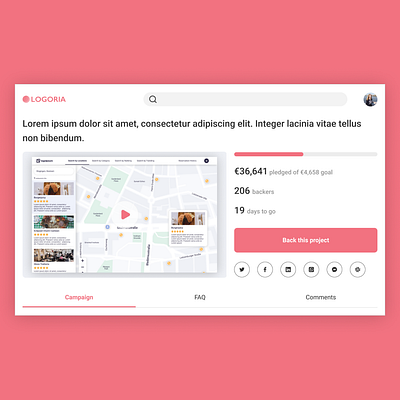Daily UI 032 Crowdfunding Campaign 1 daily 100 challenge dailyui dailyuichallenge design designinspiration figma ui uidesign uiux webdesign