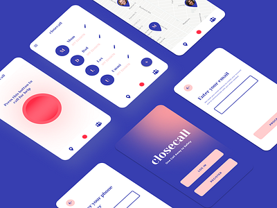 Women Security App - Closecall android android app app app design design figma mobile mobile app product design ui ui design ui ux ux