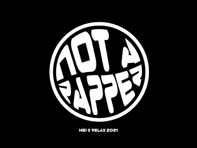 NOT A RAPPER design icon illustration logo typography