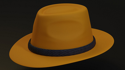 Fedora Hat in Blender 2.83 blender blender 3d blender3dart blendercycles design illustration model modelisation rendered rendering