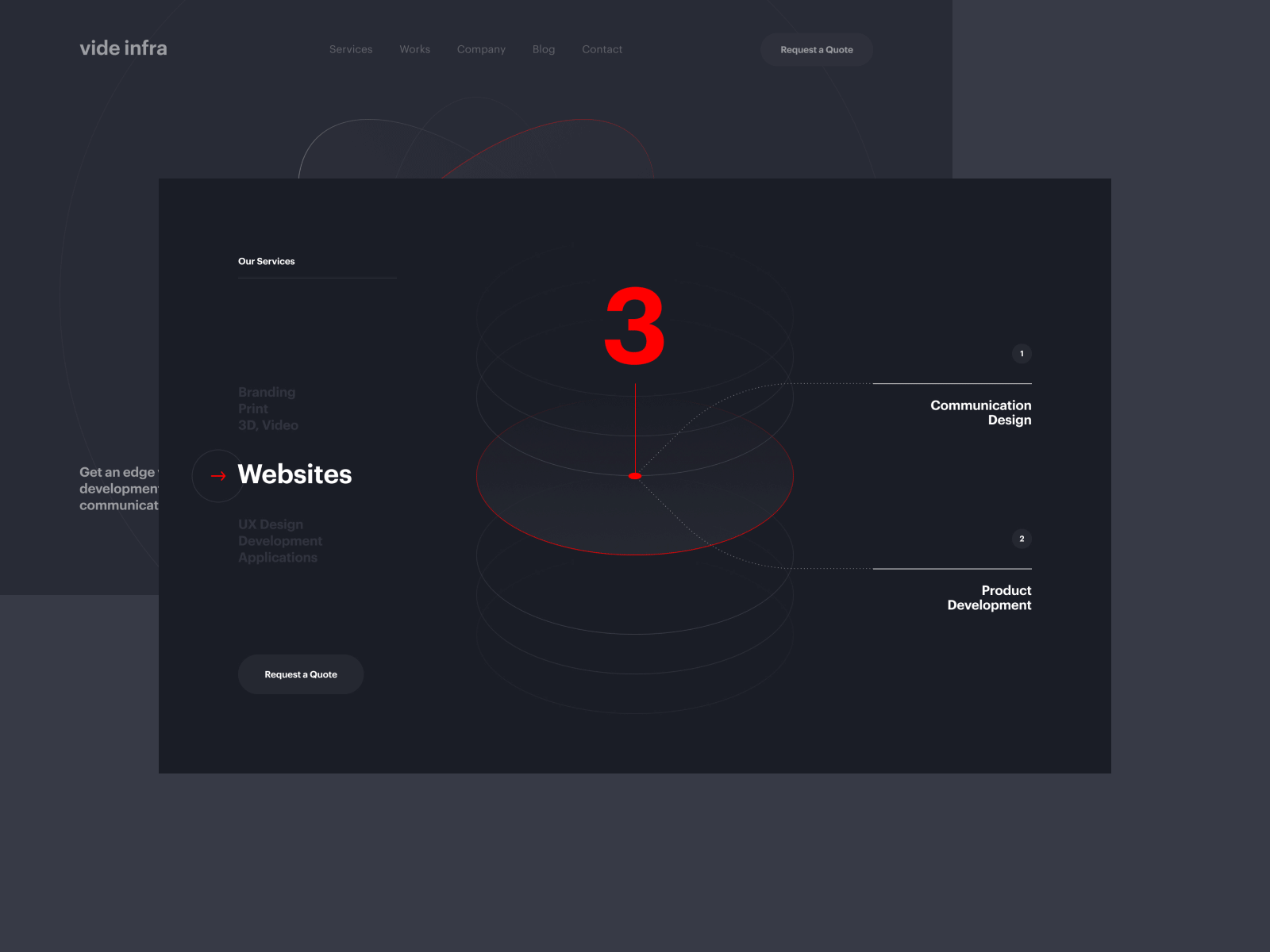 Vide Infra Website Pt.3 agency chart dark diagram minimal portfolio scheme typogaphy