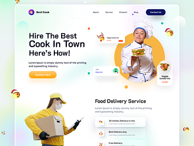 Food Cooking Website food cooking graphic design home page interface landing page ui ux ui design web webdesign website website design