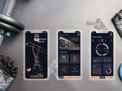 Fitness Club app ui ux