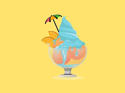orange ice cream illustration beverage design beverages drink illustration ice cream ice cream design ice cream illustration illustration orange ice cream