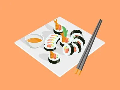 Futomaki Sushi food illustration food food branding food illustration futomaki illustration futomaki sushi japanese food japanese illustration street food sushi sushi branding sushi illustration