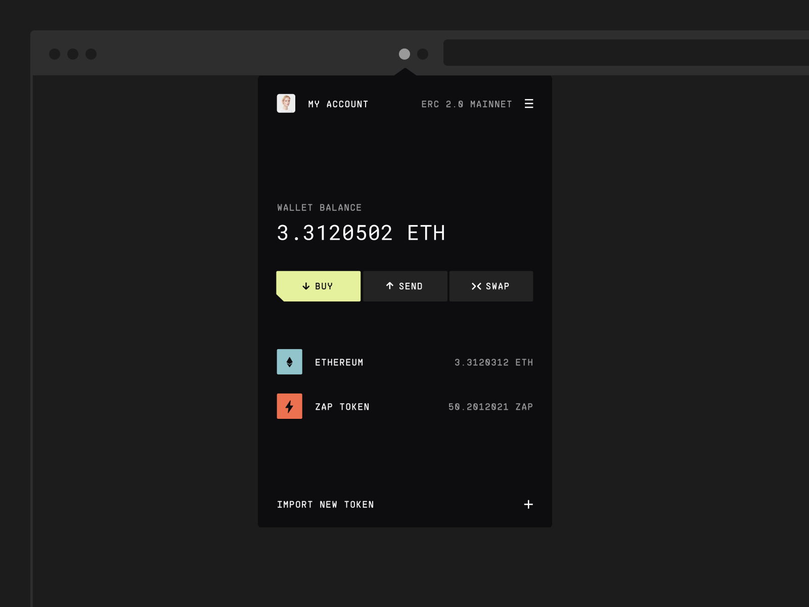 Crosschain wallet exploration by etheric.agency on Dribbble