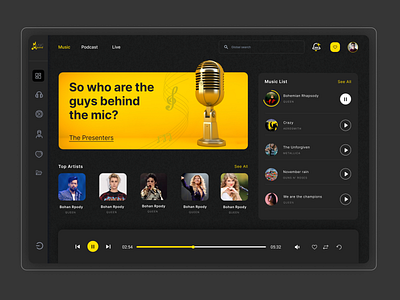 Music Streaming Web App dark app dark mood dark theme dark ui dark web app mobile mobile app music music album music app music art music player music player app music player ui music web app music web app ui music web applications musician ui web app