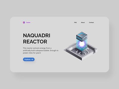 Reactor web design isometric isometric design landing page landing page design landingpage ui ui design uidesign web design webdesign website website design