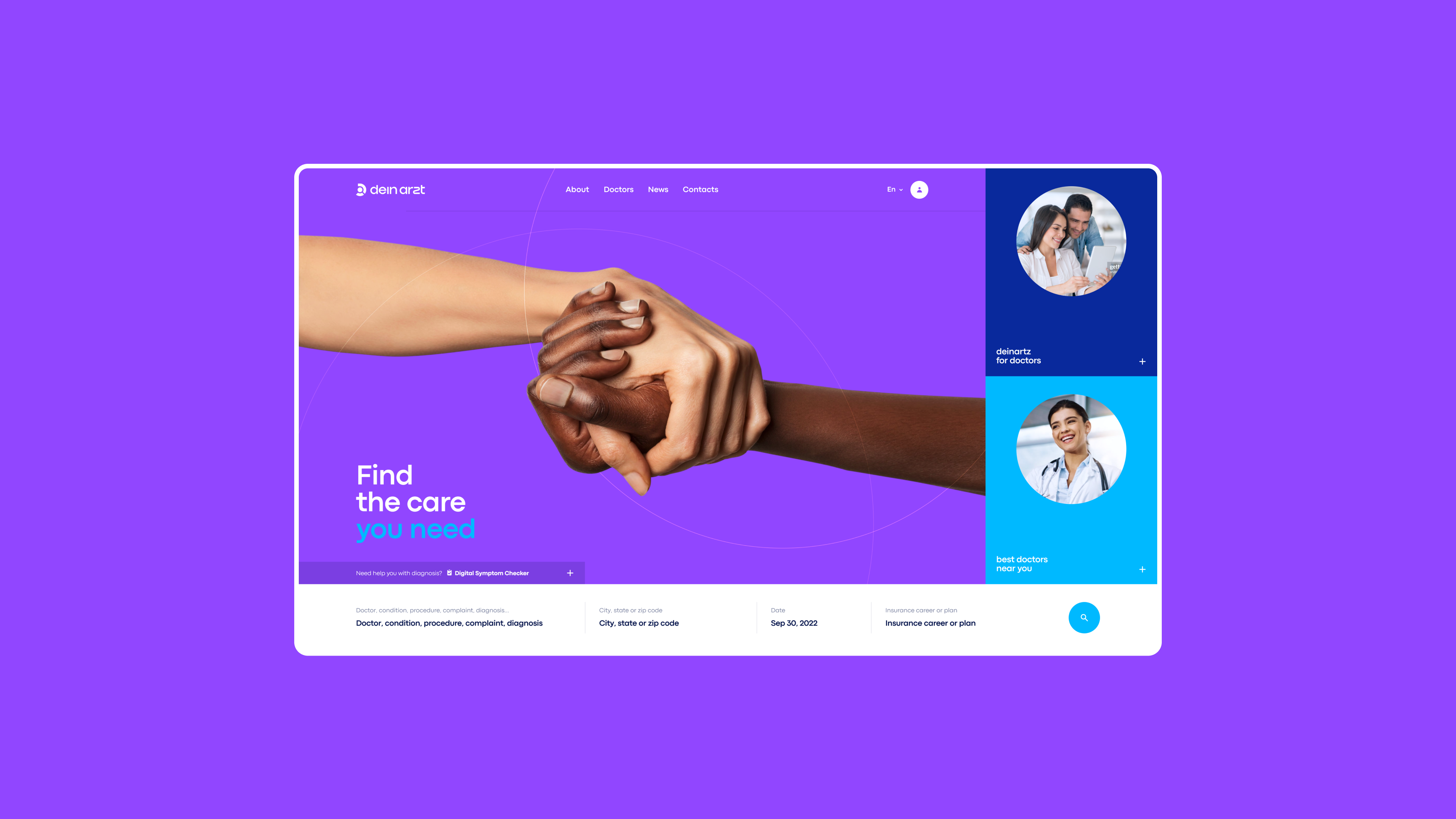 Deinarzt - Website Concept Shot design web design