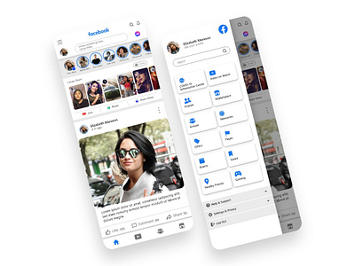 facebook redesign home adobe xd design mobile app design social media ui