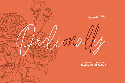 Ordionally Signature Font digitalart handwrittenfont scriptfont typography