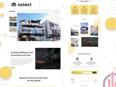 Aztec architect website UI UX design architect architect website landing page ui ui ux ui design ux ux design uxdesign webdesign