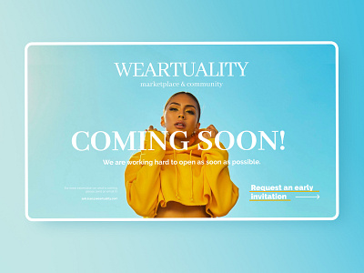 Weartuality Marketplace & communiti UX/UI Desktop blue and white community design fashion figma marketplace ui ux uxui design web webdesign