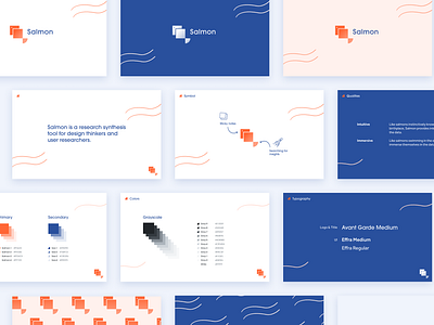 Salmon Logo & Style Guide branding design design system graphic design illustration logo minimal styleguide ui ux vector