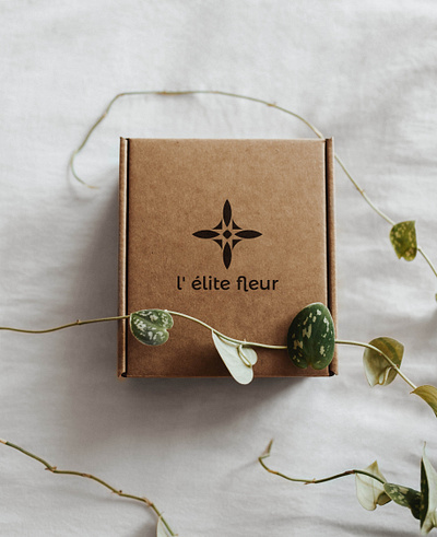 Craft Paper Box box box design branding craft craftwork design fleur florist flower flower box flower shop flowers geometry illustration logo minimal minimalist shape typography