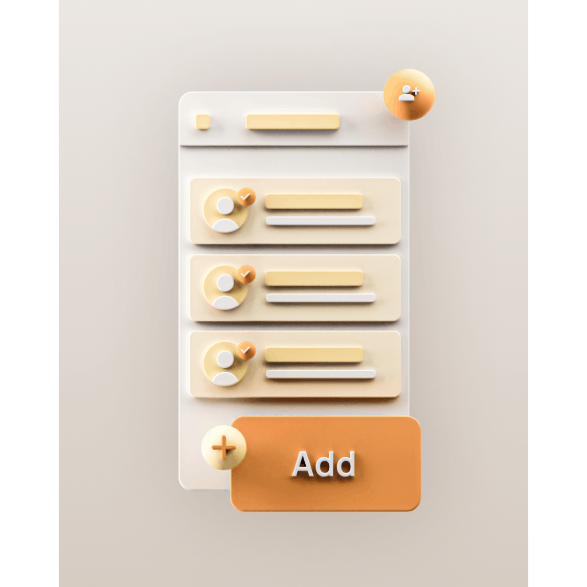 Bringing UI to life. 3d depht extrude friendly toy ui ux