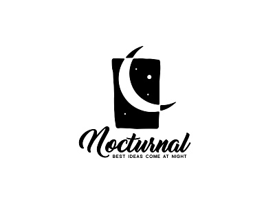 Nocturnal - a logo concept artistic branding creative crescent logo logo design minimal minimalistic moon night nocturnal sky