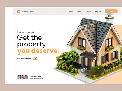 Property Radar - Get the property and house of your dreams ai best shot branding design illustration logo ui uiux userexperience userinterface ux