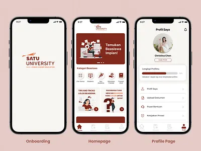 Satu University - UI Mobile ui ui mobile ux design