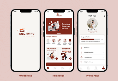 Satu University - UI Mobile ui ui mobile ux design