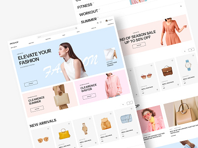 ProShop - Fashion E-Commerce UI Concept agency beauty boomdevs design ecommerce fashion landingpage portfolio website ui web design website