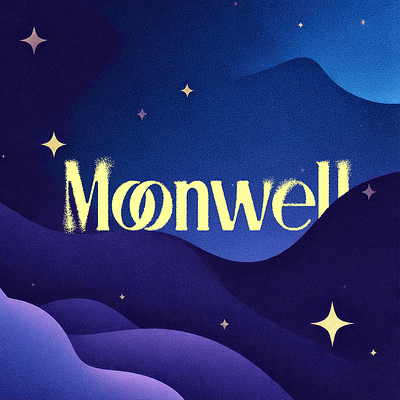 Moonwell - Sleep Gummies billboard branding graphic design gummies illustration logo sleep wellness