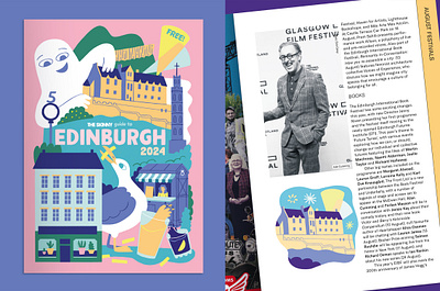 The Skinny Guide to Edinburgh city guide cover illustration edinburgh illustration spots