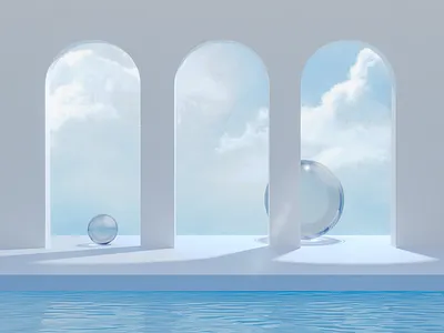 Surreal Scene 3 3d art 3d artist architecture blender concept design interior modern product render