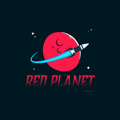 Red Planet adobe illustrator art branding design digital art illustration logo logoconcept space vector vector art