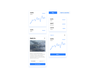 Stocks App UI Kit branding dashboard design developer graphic design illustration logo ui ux vector