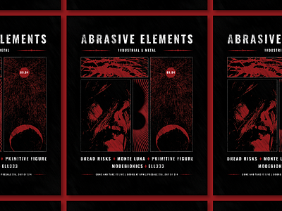 Abrasive Elements Show Flyer art direction digital design graphic design poster design show poster typography