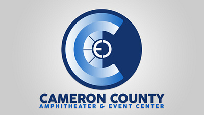 Cameron County Amphitheater (Venue) amphitheater blue design event center logo round texas