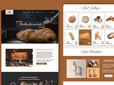 Bakery Website bakery shop brand identity branding company corporate design fresh design landing page minimal ui ui design web webdesign website