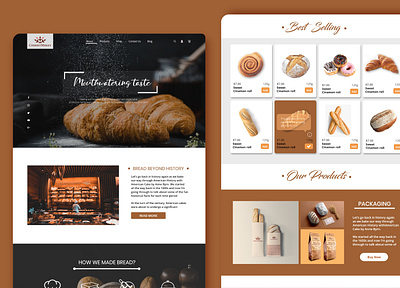 Bakery Website bakery shop brand identity branding company corporate design fresh design landing page minimal ui ui design web webdesign website