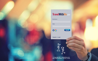 TravelWithMe homepage search travel travel agency travel app traveling ui uiux web web design