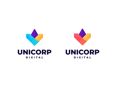 UNICORP DIGITAL logo concept brand branding design graphic design illustration logo motion graphics ui ux vector