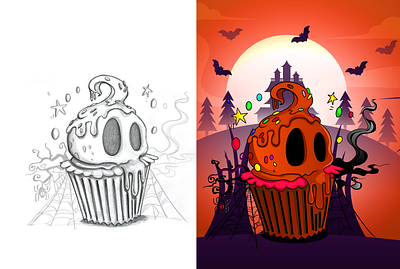 I will convert a hand drawing hand into a vector image design drawing illustration vectorart