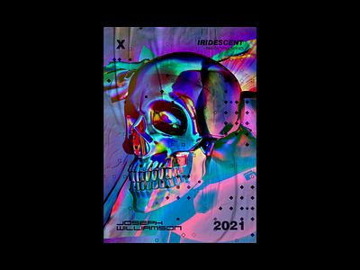 Oilspill Skull Series 3d art 3d rendering aesthetic design experimental futuristic graphic design poster a day poster challenge poster design space