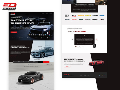 3D Vehicle Builder Marketing Site cars design marketing site ui vehicle builder visual design webdesign