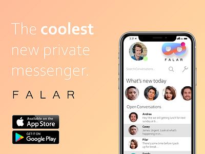 Farlar Messenger Ad 01 advertising design app appui appuiux branding concept design illustrator logo mockup tech logo typography ui ux vector