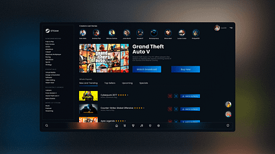 Steam 2021 Edition - Concept app concept dashboard figma games interface layout redesign site steam web web design website