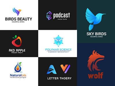 Logo Design animal logo design apple logo design archer logo design birds logo logo logo design logo idea logo illustration logo mark logodesign logotype oil logo podcast logo science logo