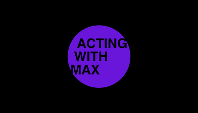 Acting with Max app branding design flat icon illustration logo minimal typography web